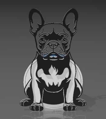 Suporte Alexa Echo Pop Bulldog Francês