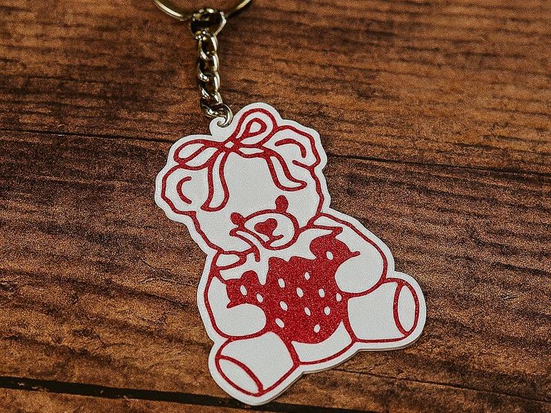 Vintage Teddy Bear Keychain