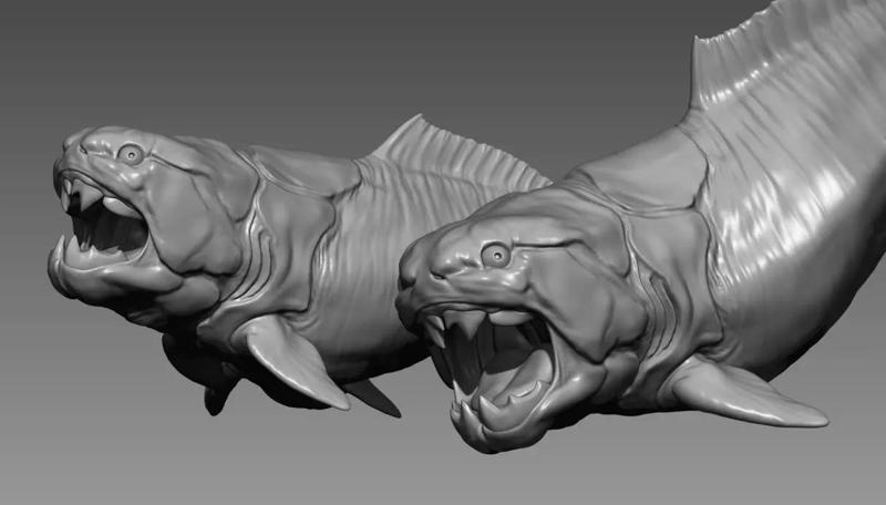 Dunkleosteus  - 3D Printable Prehistoric Creature - 3 Poses