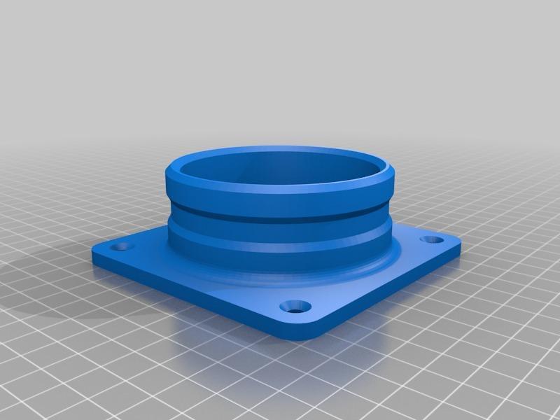 Wall / panel adapter for 3" / 80mm flexible ducting