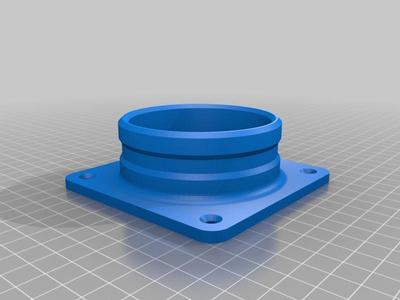 Wall / panel adapter for 3" / 80mm flexible ducting