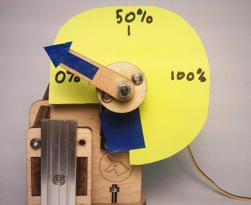 Physical build progress meter