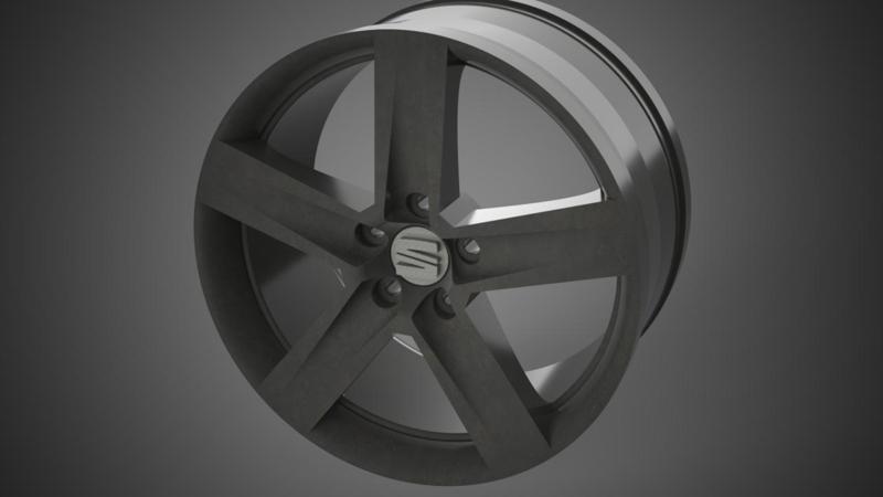 SEAT CUPRA IBIZA WHEEL 3D MODELING RIM