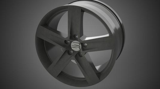 SEAT CUPRA IBIZA WHEEL 3D MODELING RIM