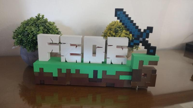 MINECRAFT Logo Birthday Cake Topper
