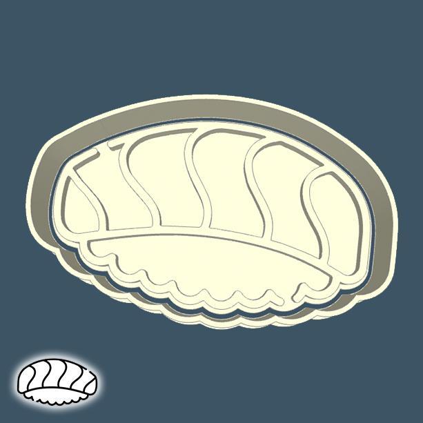 Food & drinks cookie cutters - sushi (nigiri) (style 2)
