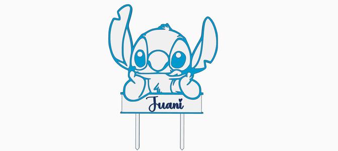 Stitch cake Topper juani