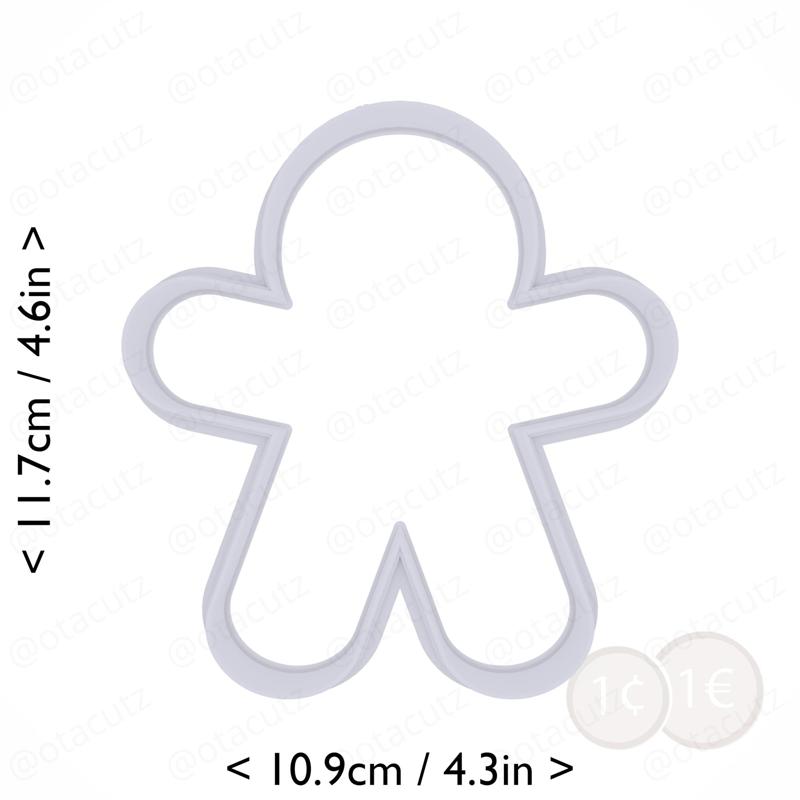 Gingerbread Man Cookie Cutter 4.25in / 10.8cm