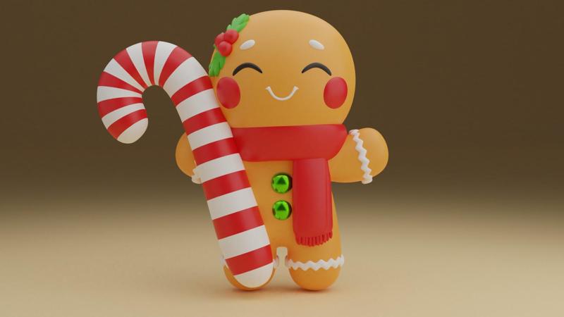 Gingerbread cookie Christmas figure