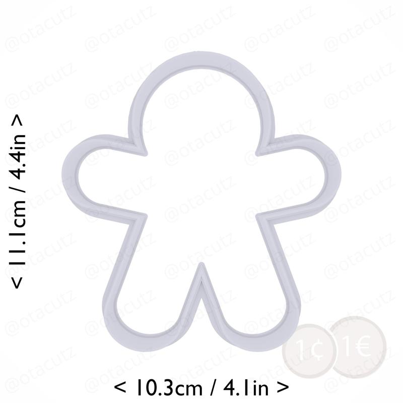 Gingerbread Man Cookie Cutter 4in / 10.2cm