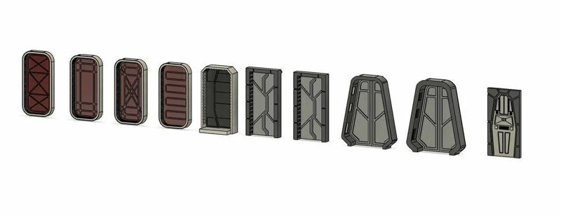 Star Wars Diorama 8 Doors for 6inch 1/12 & 3.75 inch 1/6 Figures