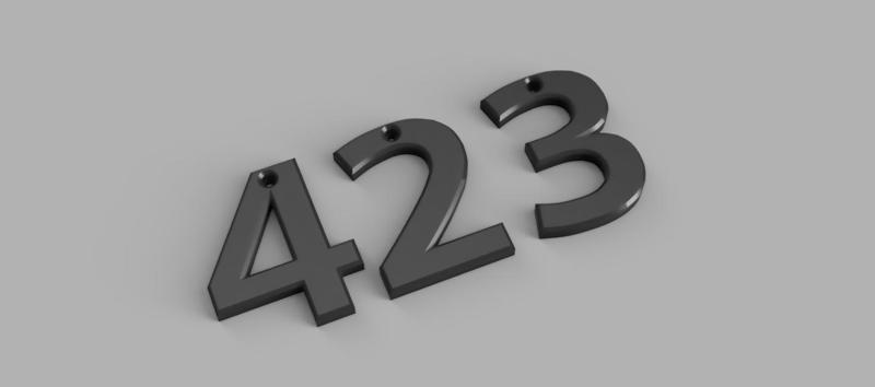 Set of Modern Outdoor Residential Numbers