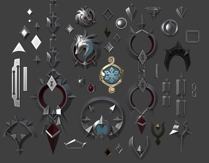 Wriothesley Genshin prop cosplay set 3d model (stl file) for printing