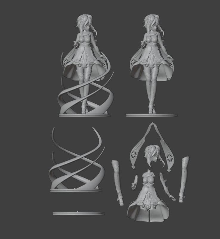 Lumine Genshin Impact Main Female Character- Walking Pose