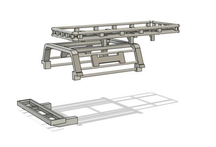 1:64 Hot Wheels Toyota Tundra bed rack, roof rack, bike rack