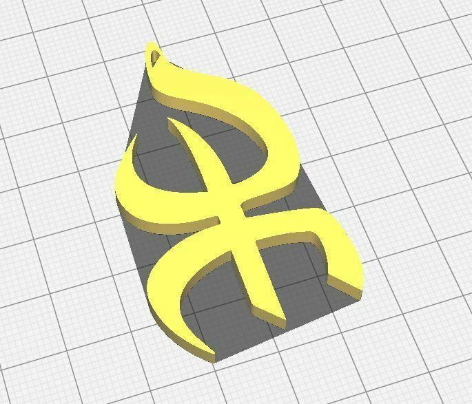 Key ring design Berber symbol