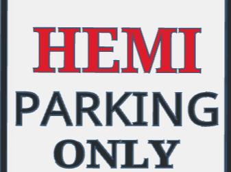 Dodge Challenger Parking Sign