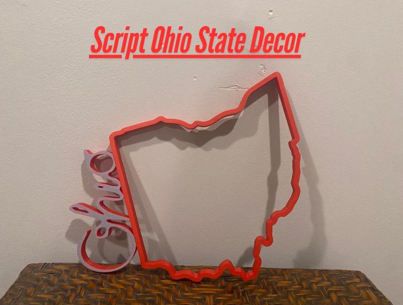 Script Ohio State Wall Decor