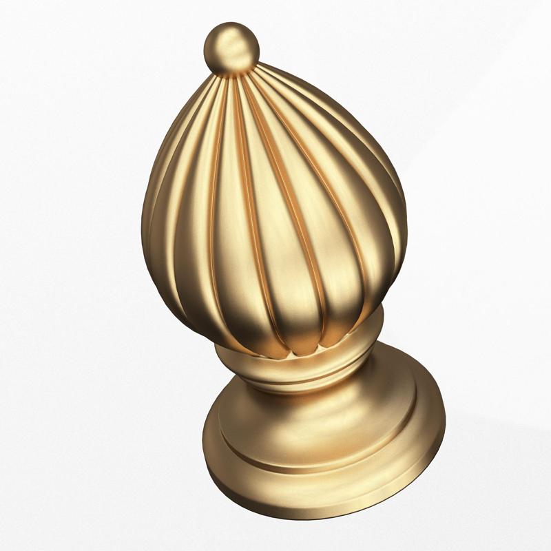 Carved Finial Knob 03