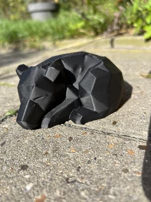 Sleeping Low Poly Bear Cub