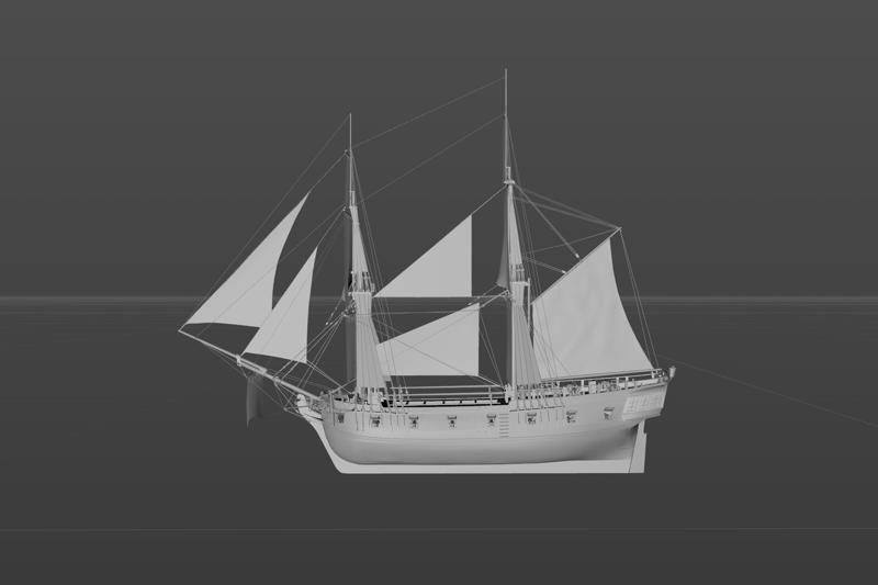 [Naval Action] Rookie_Snow sailboat digital model
