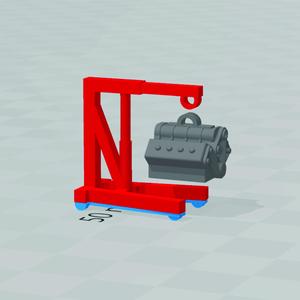 ENGINE HOIST 1/64 SCALE Mecanic Garage Diorama Hot Wheels Matchbox