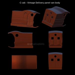 C cab - Vintage Delivery panel van body