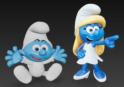 Smurfette with Baby Smurf