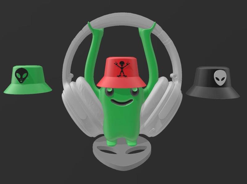Suporte Headphone Gamer Alien 3 Modelos Bucket Hat
