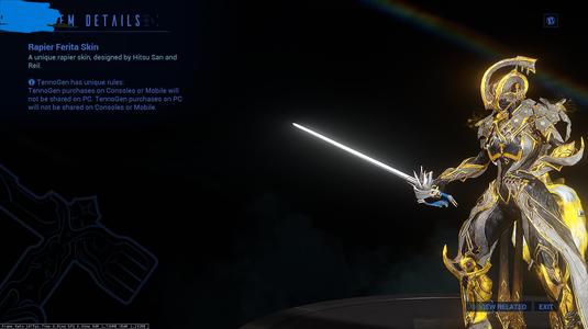 Warframe - Custom Nyx Prime With Rapier Ferite
