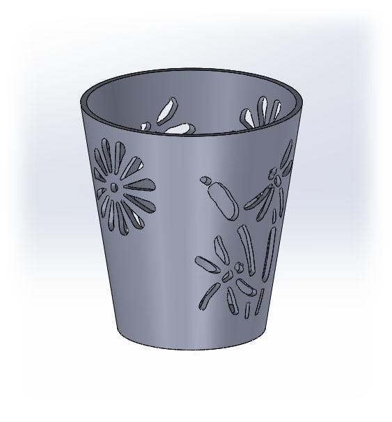 Vaso para vela ambiente