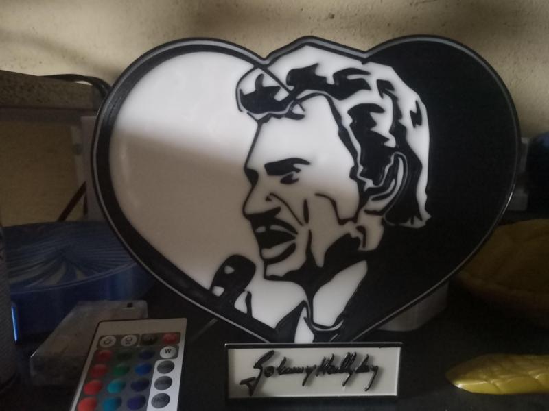 Johnny HALLYDAY led lamp with or without epoxy resin