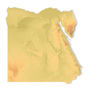 Egypt Topographic Map – 3D Model for 3D Printing & CNC Carving