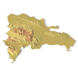 Dominican Republic Topographic Map – 3D Model for 3D Printing & CNC Carving