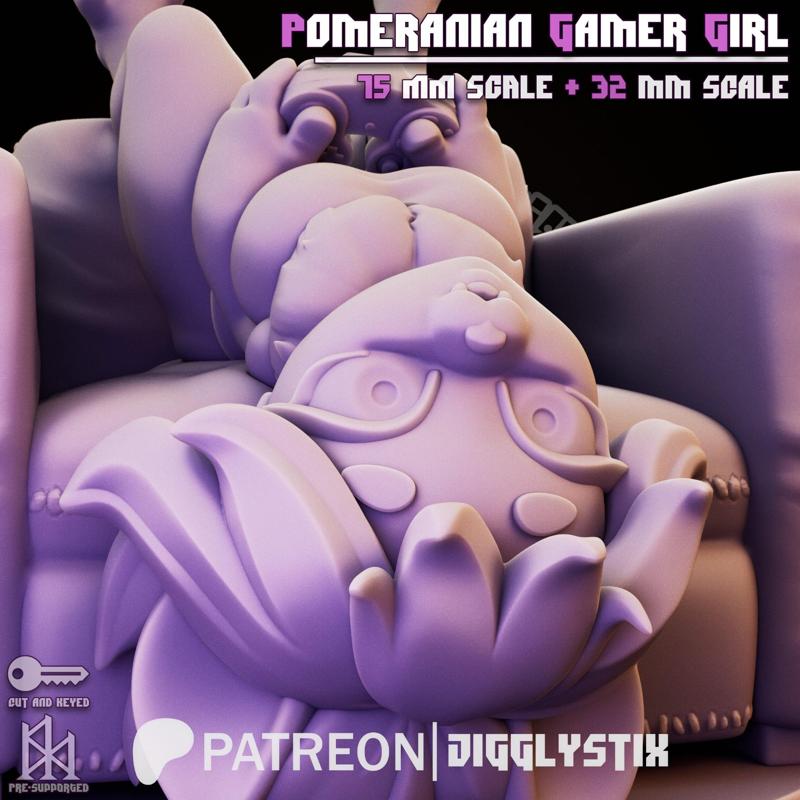 Pomeranian Gamer Girl