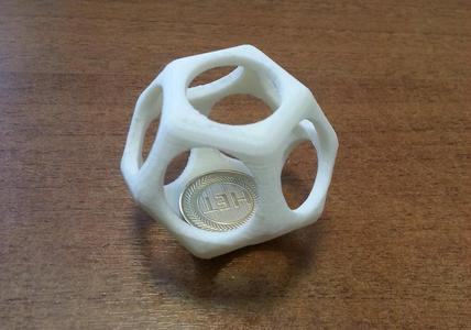 Dodecahedron Coin Trap for coins over 20mm diameter