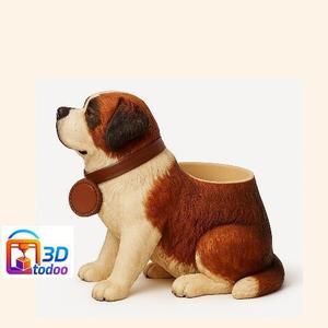 St. Bernard Potted Dog