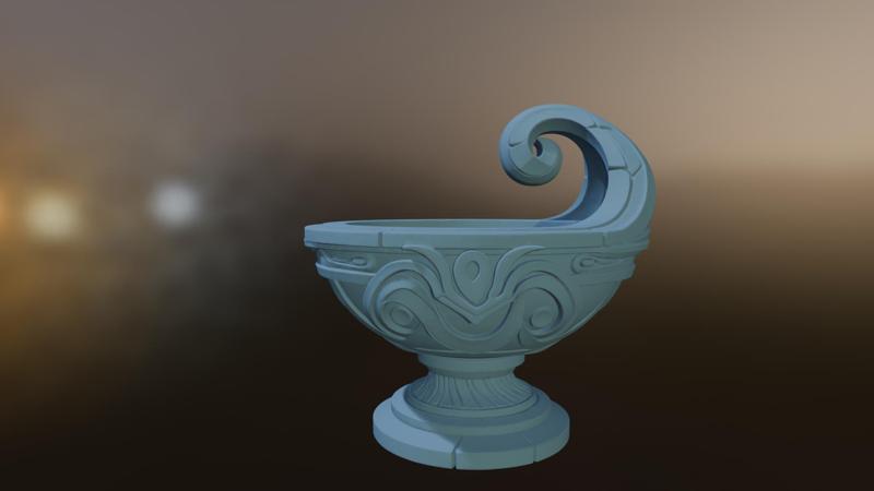 Stone Carved Plant Bowl