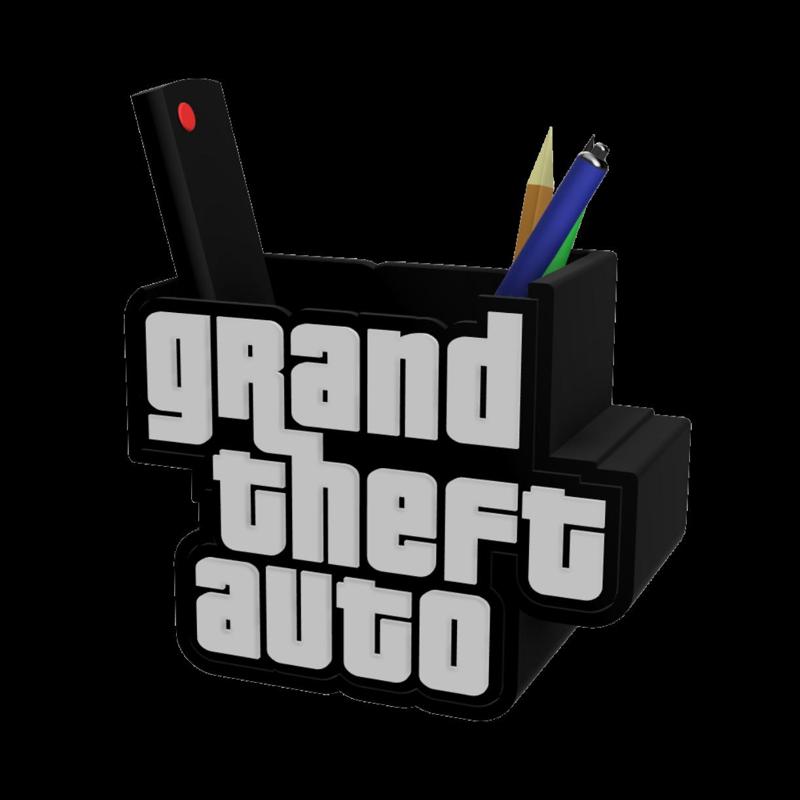 3D MULTICOLOR LOGO/SIGN Desk Organizer - Grand Theft Auto