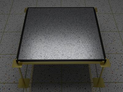 Solid Raised Floor with Pedestals and Stringer