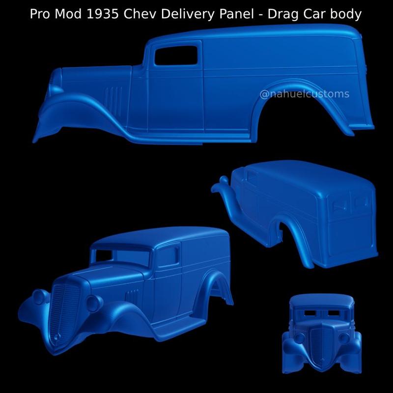 Pro Mod 1935 Chev Delivery Panel - Drag Car body