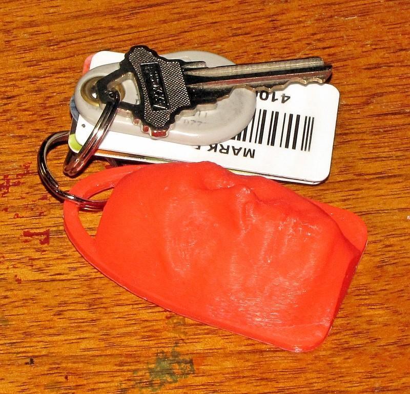 Keyfob / luggage tag / zipper pull from CT Scan