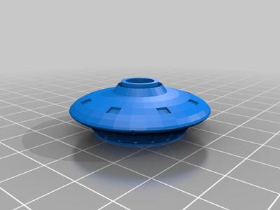 Through-hole simple UFO pencil topper