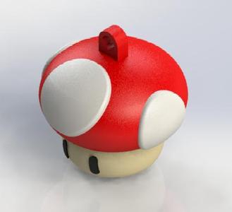 Mario Bros. Mushroom keychain