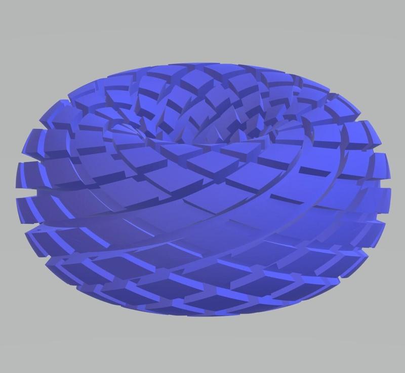 Rodin Coil Torus .STL 120mm. x 55mm. Diameter Coil | iToroid Vortex Wave Field Generator | PEMF Coil 2 x 12 groves