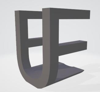 EU art combination letters 90° rotation