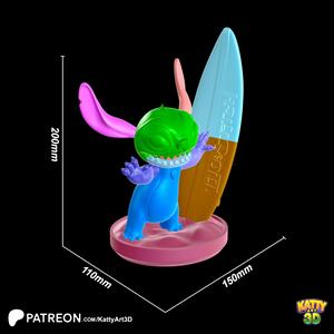 Stitch and his surfboard 🏄‍♂️🌊 Ready for adventure!