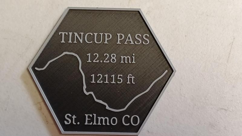 Maverick's Trail Badge Hexagon Tin Cup pass TinCup St Elmo Colorado