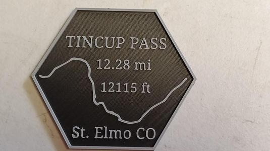 Maverick's Trail Badge Hexagon Tin Cup pass TinCup St Elmo Colorado
