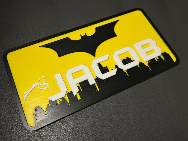 Batman Door Sign (Customizable Batman Font)